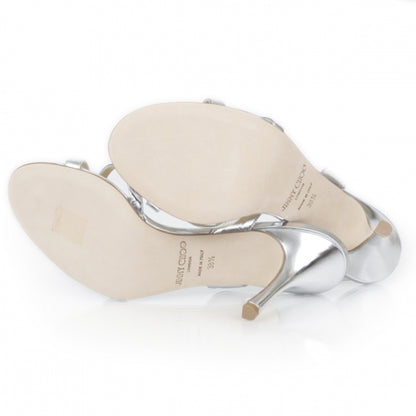 Jimmy Choo Leather India Sandals Silver 38.5 4 of 7