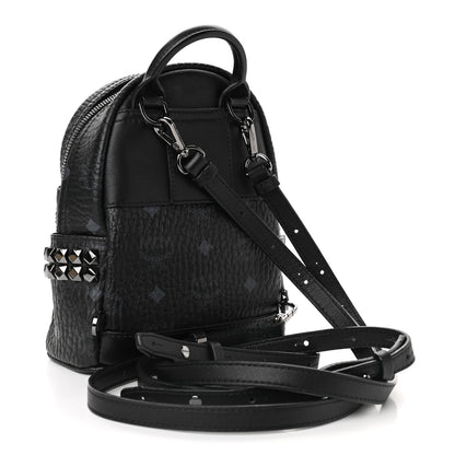 MCM Visetos Side Stud X-Mini Stark Bebe Boo Backpack Black 3 of 10