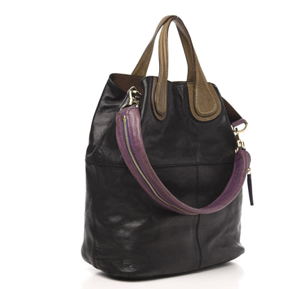 Givenchy Lambskin Tri-Color North South Nightingale Black Gold Purple 3 of 14