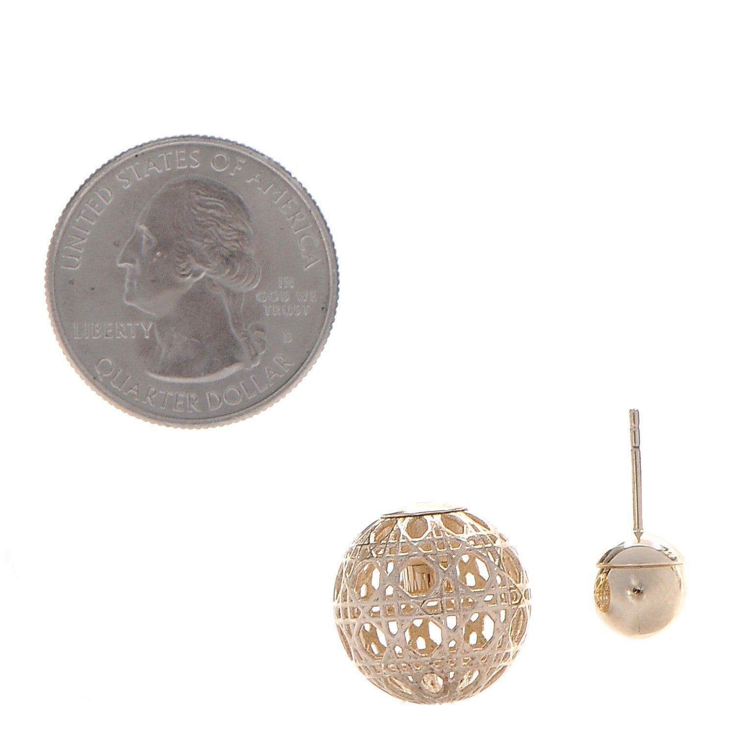Christian Dior Cannage Mise En Dior Tribal Earrings Gold 2 of 4