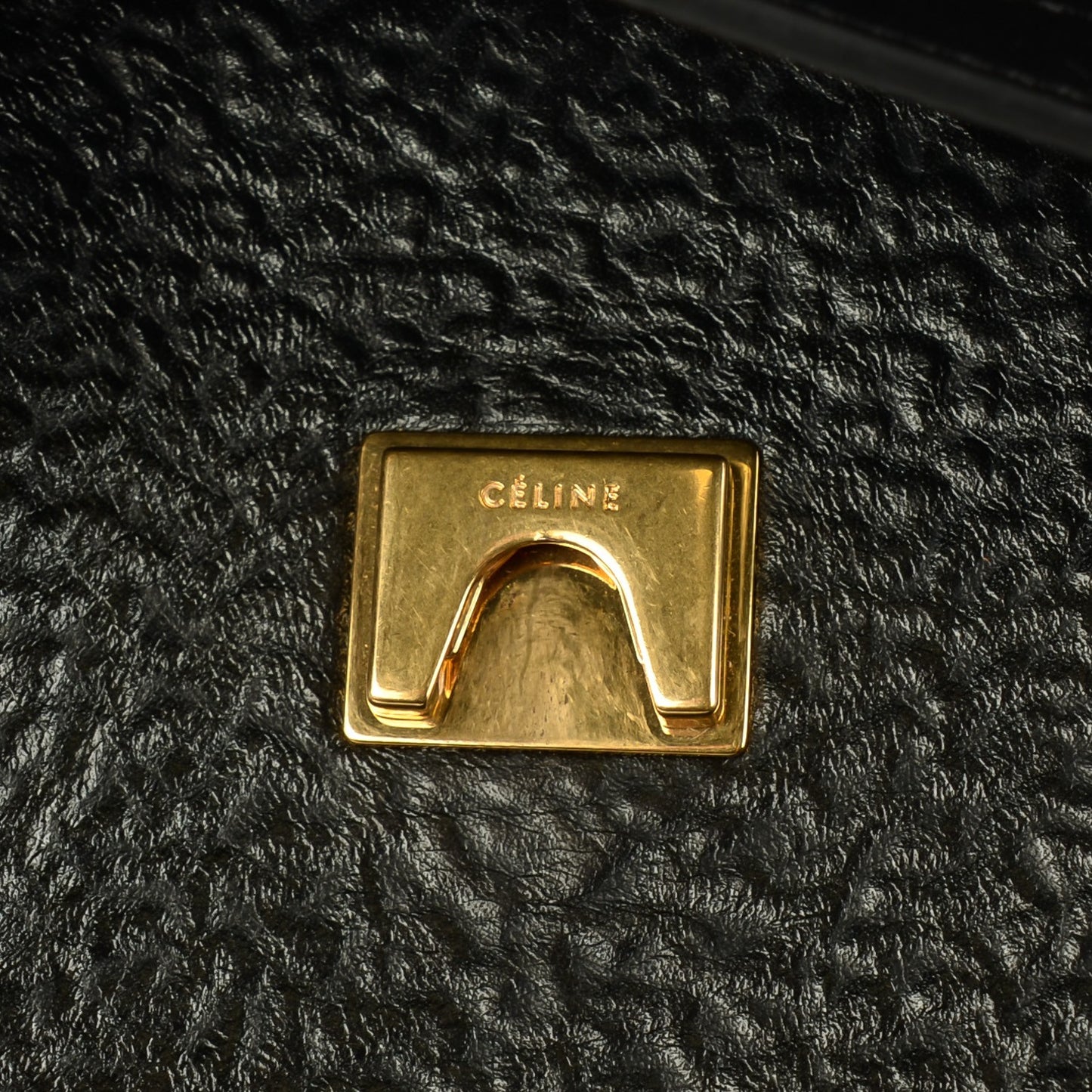 Calfskin Astrakhan Embossed Small Belt Bag Black