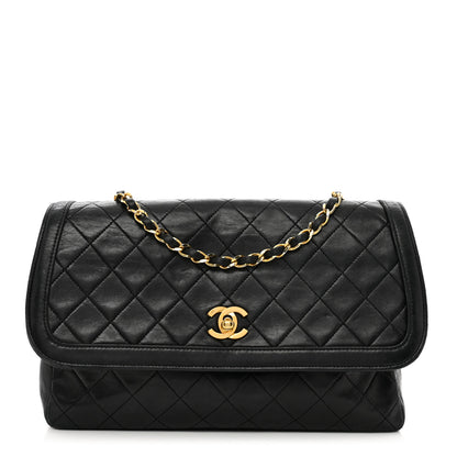 Chanel Lambskin Quilted Medium Single Flap Black 1 of 11