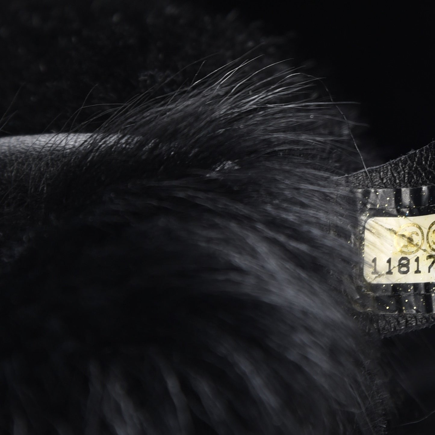 Suede Shearling Quilted Flap Black