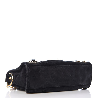 Balenciaga Baby Daim Suede Gold Metallic Edge Hardware Mini City Black 4 of 10