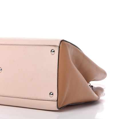 Fendi Vitello Elite Colorblock Regular 2Jours Tote Rosa Plaster Orzo Papavero 7 of 9