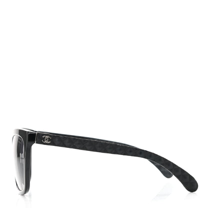 Chanel Acetate Quilted Polarized Butterfly CC Sunglasses 5288-Q Black 3 of 8