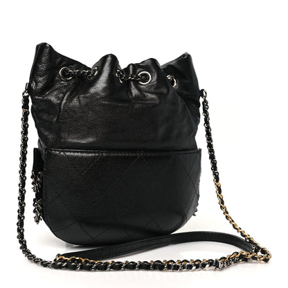 Chanel Calfskin Quilted Small Gabrielle Bucket Black 3 of 10