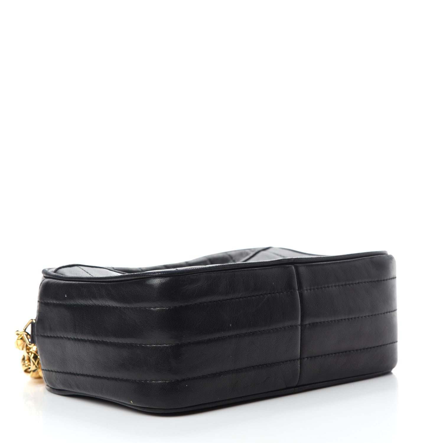 Chanel Lambskin Vertical Quilted Tassel Camera Case Black 4 of 10