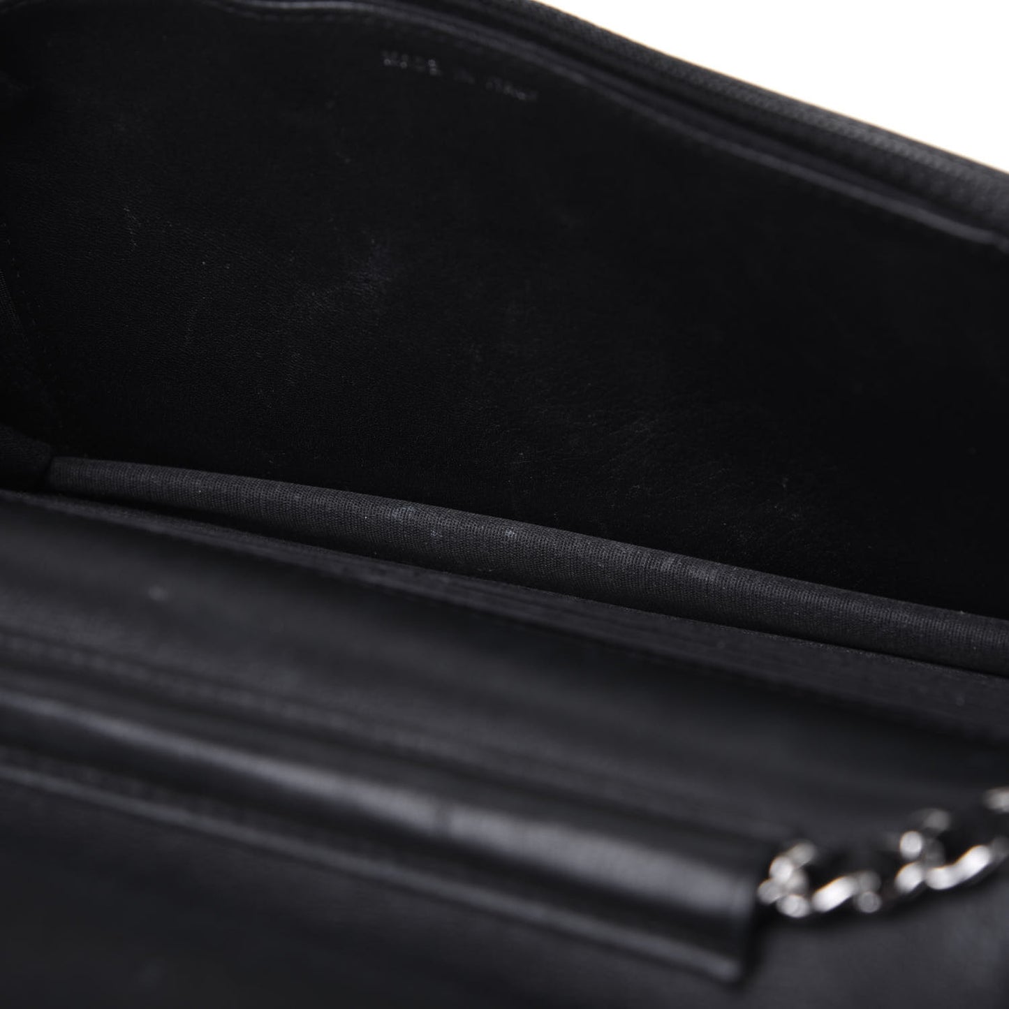 Lambskin Diamond Stitched Wallet On Chain WOC Black