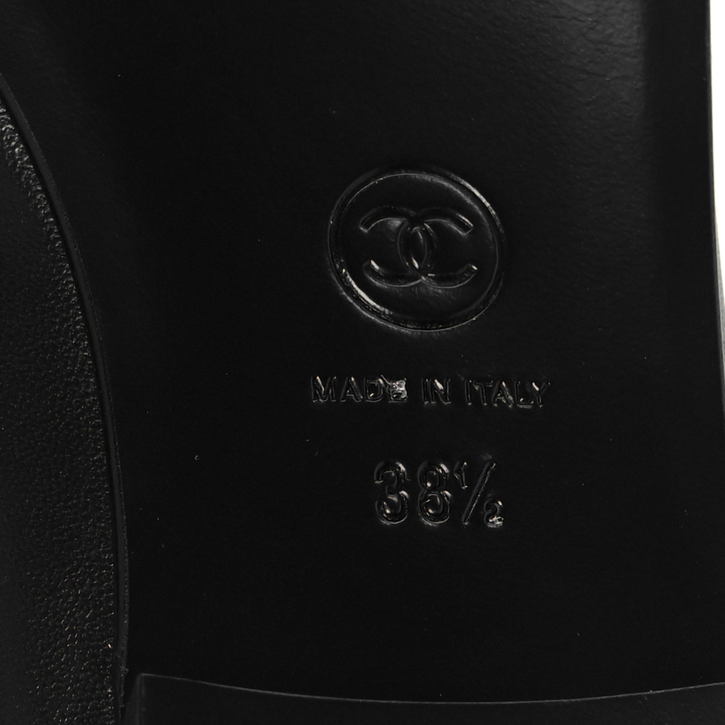 Lambskin Patent Cap Toe Ballerina Flats 38.5 Black