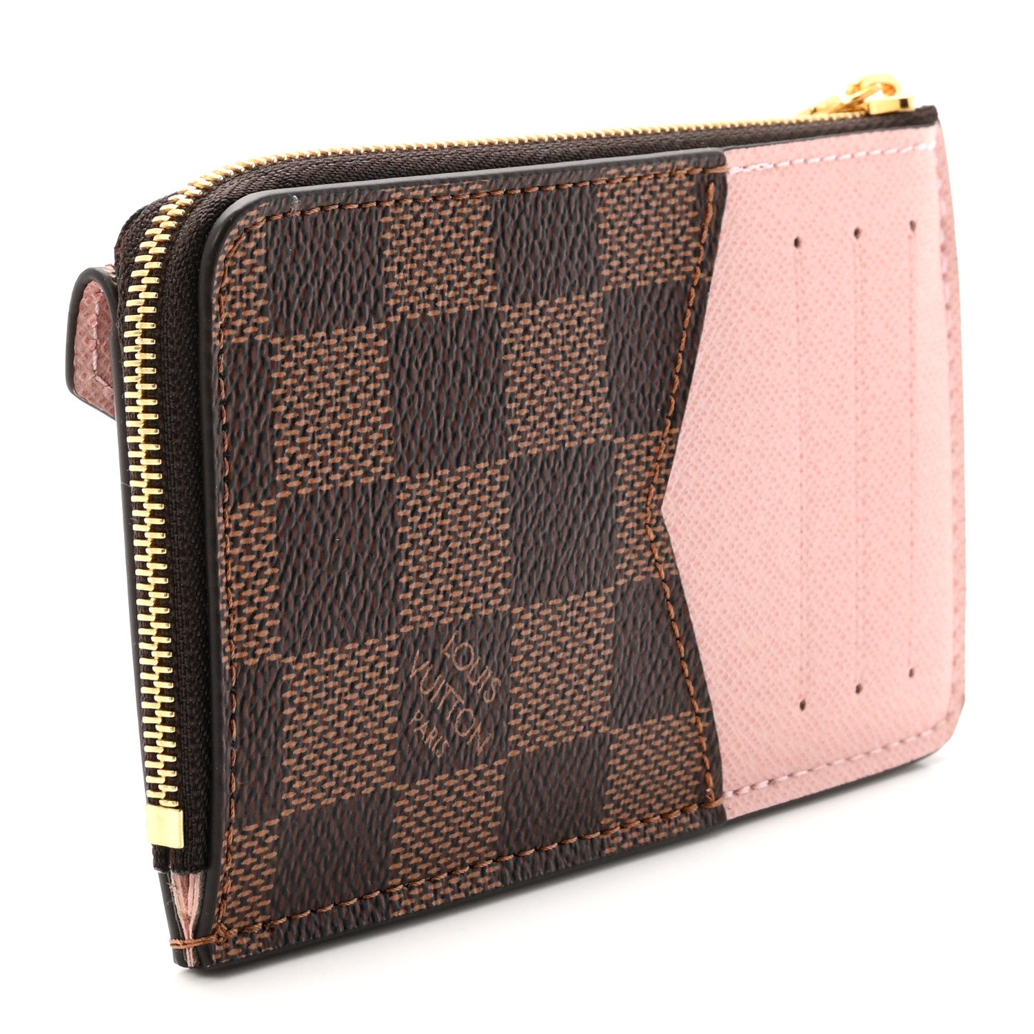 Louis Vuitton Damier Ebene Recto Verso Card Holder Rose Ballerine 3 of 7