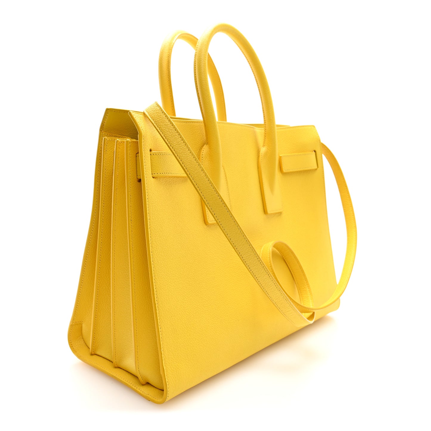 Grained Calfskin Small Sac De Jour Jaune