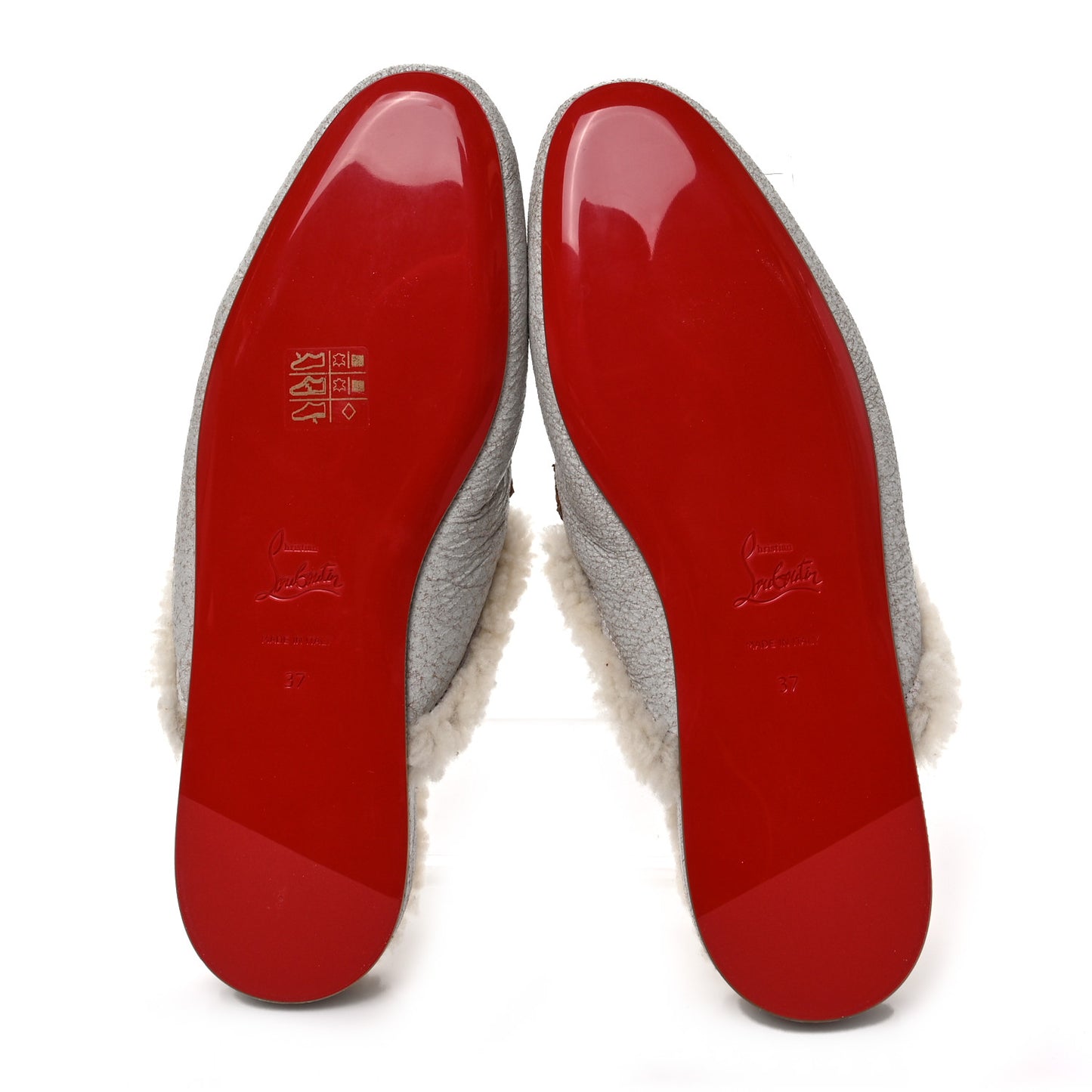 Cracked Nappa Woolito Swing Donna Flat 37 Craie