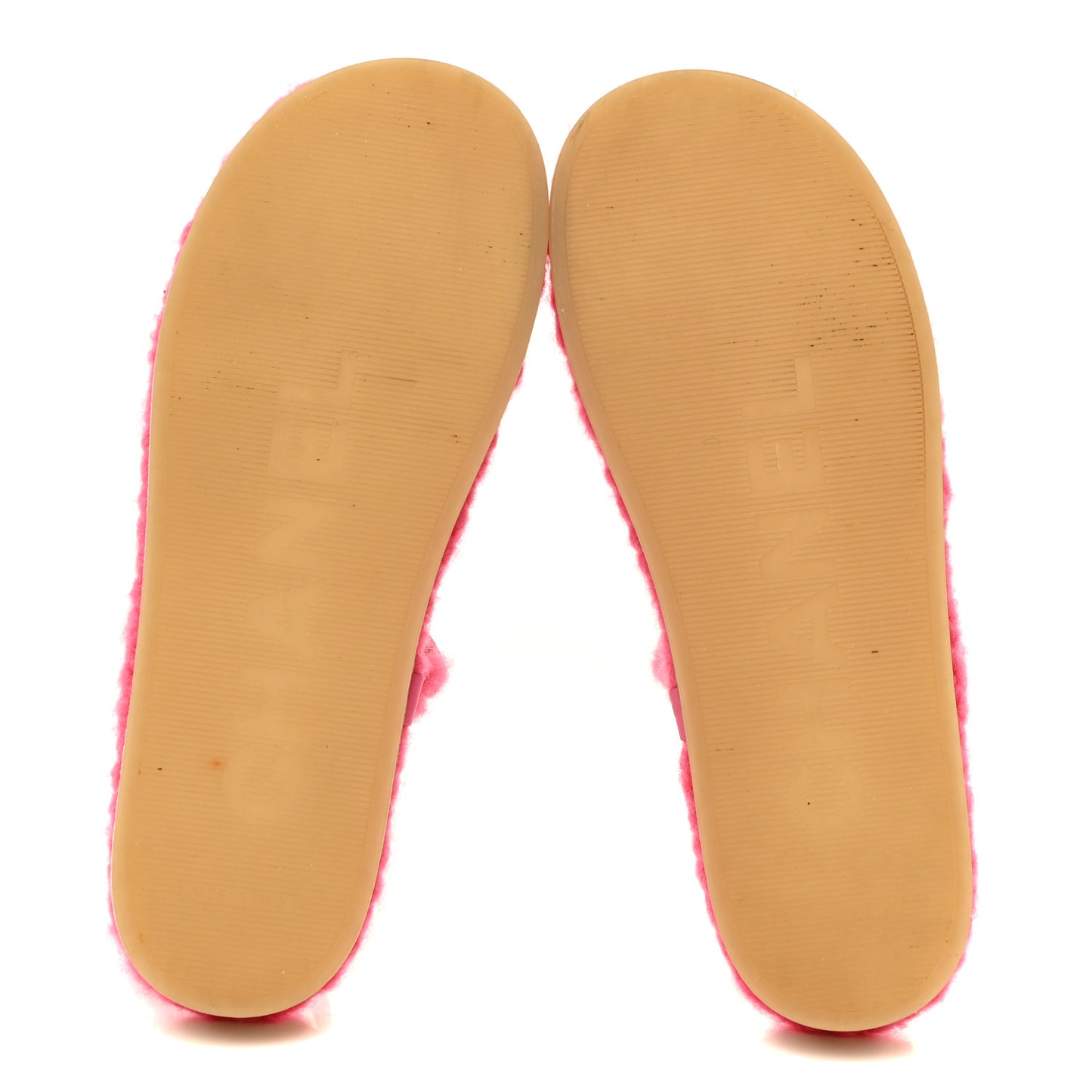 Cord Lambskin Quilted Logo Sandals 40 Pink