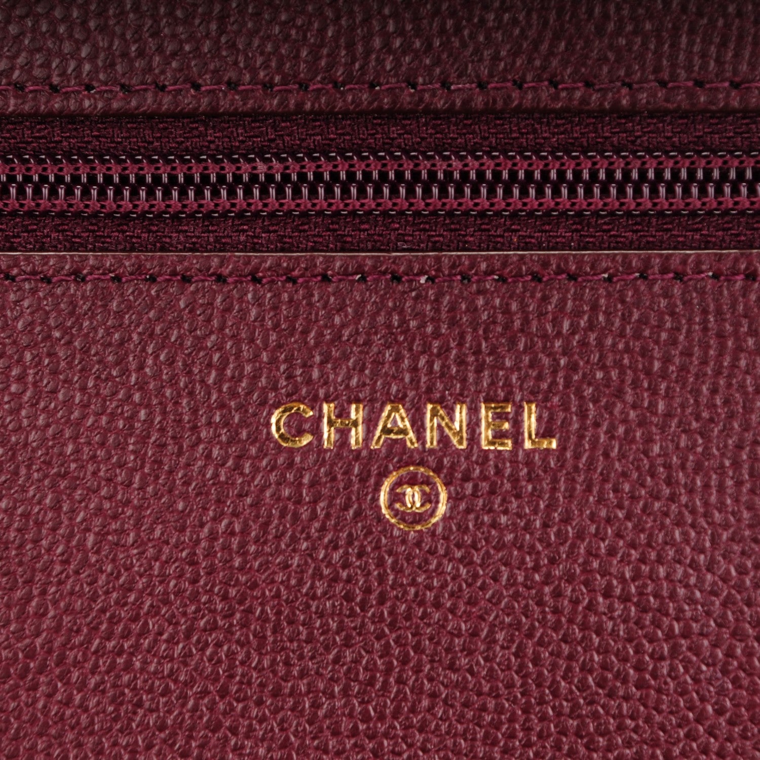 Chanel Caviar Quilted Boy Wallet On Chain WOC Burgundy 5 of 8