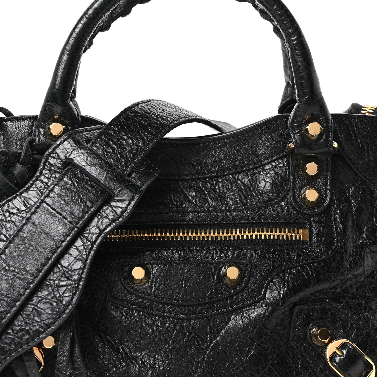 Balenciaga Agneau Classic Gold Hardware Mini City Black 9 of 11