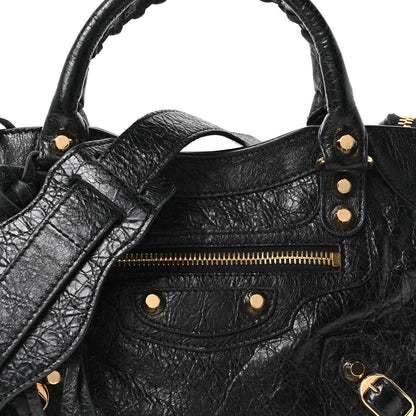 Balenciaga Agneau Classic Gold Hardware Mini City Black 9 of 11