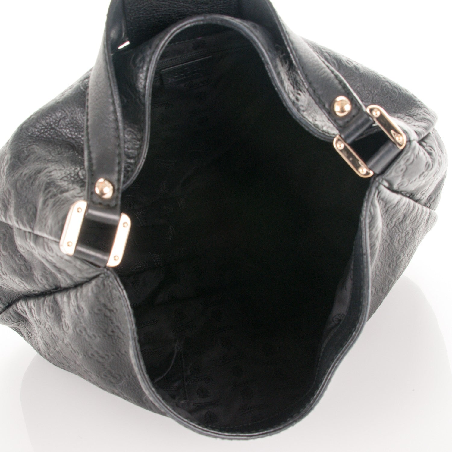 Gucci Guccissima Large New Ladies Web Hobo Black 5 of 7