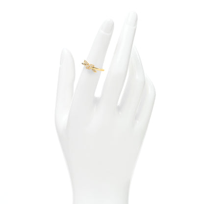 Tiffany 18K Yellow Gold Diamond Small Knot Ring 51 5.75 2 of 4