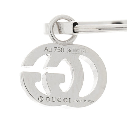 Gucci 18K White Gold Diamond Running G Hoop Single Clip On Earring 4 of 5