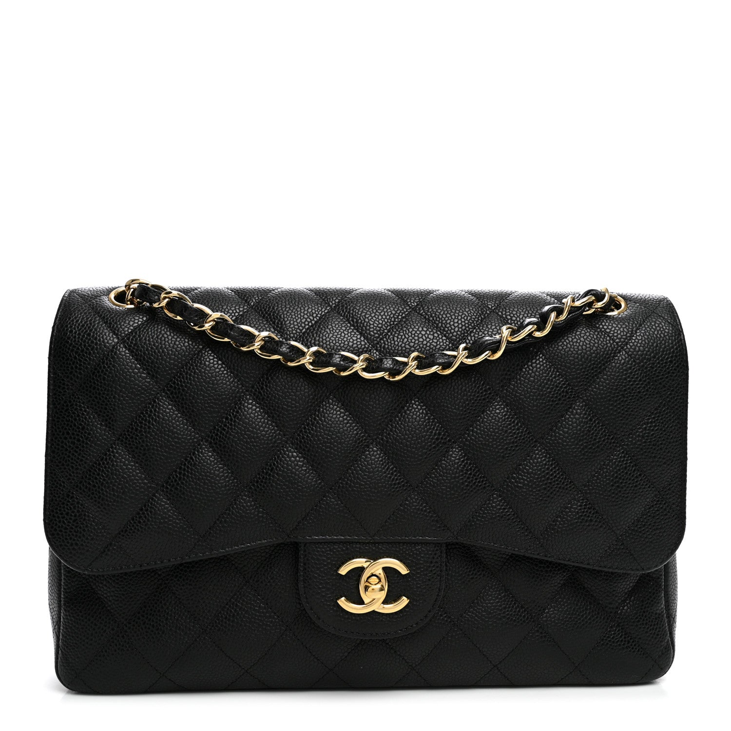 Chanel Caviar Quilted Jumbo Double Flap Black 1 of 10