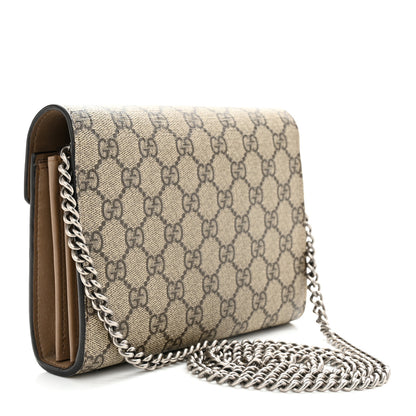 Gucci GG Supreme Monogram Mini Dionysus Chain Wallet Beige Taupe 3 of 11