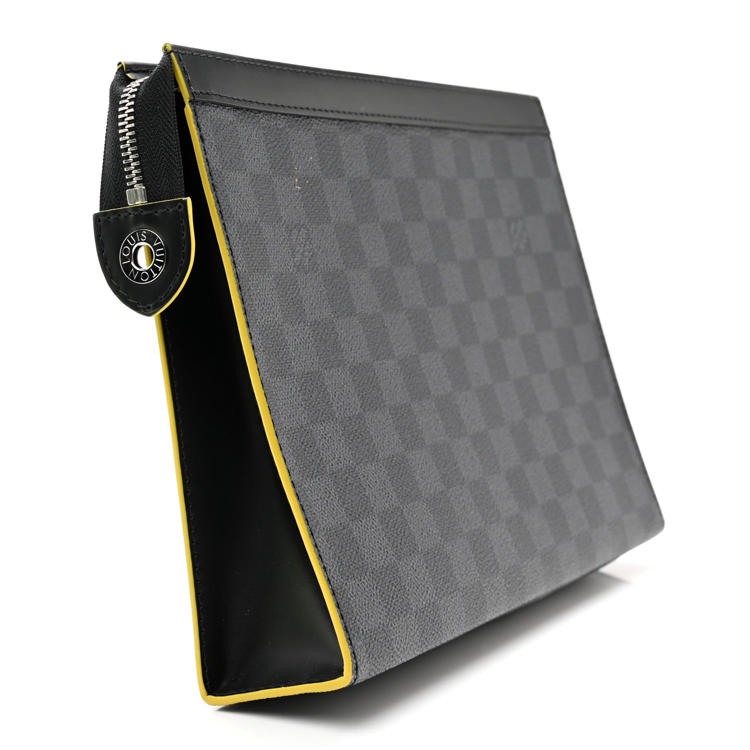 Louis Vuitton Damier Graphite Pochette Voyage MM Yellow 3 of 7