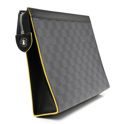 Louis Vuitton Damier Graphite Pochette Voyage MM Yellow 3 of 7