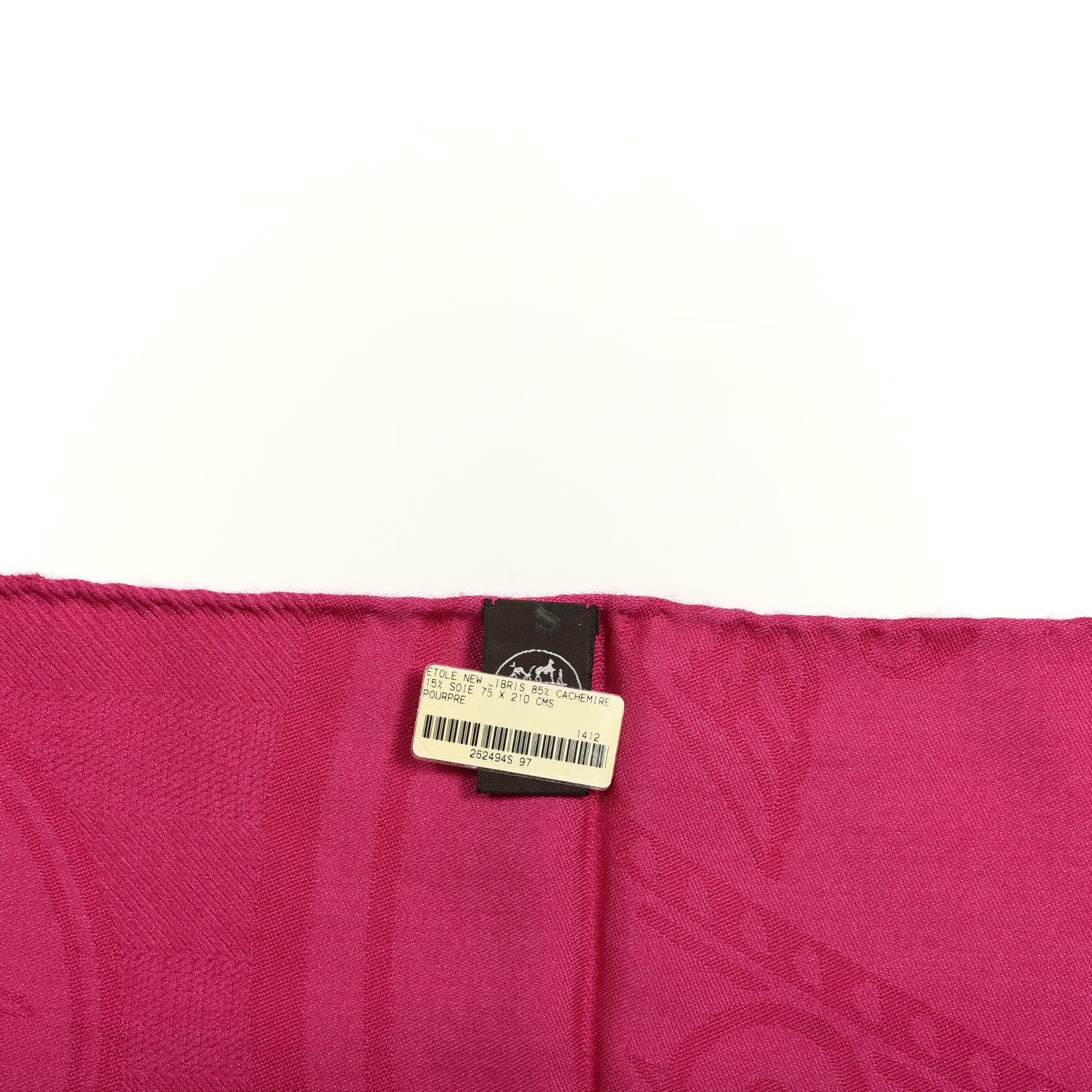 Hermes Cashmere Silk New Libris Stole Pourpre 4 of 4