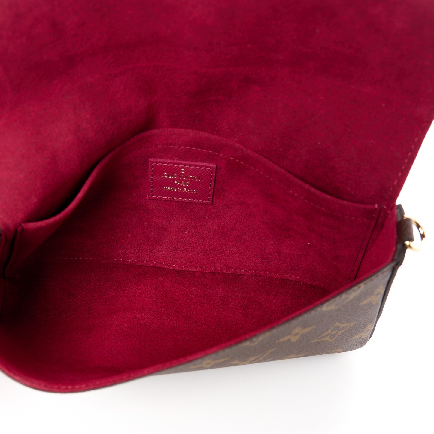 Monogram Pochette Felicie Chain Wallet Fuchsia