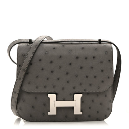 Hermes Ostrich Constance 18 Gris Meyer 1 of 11