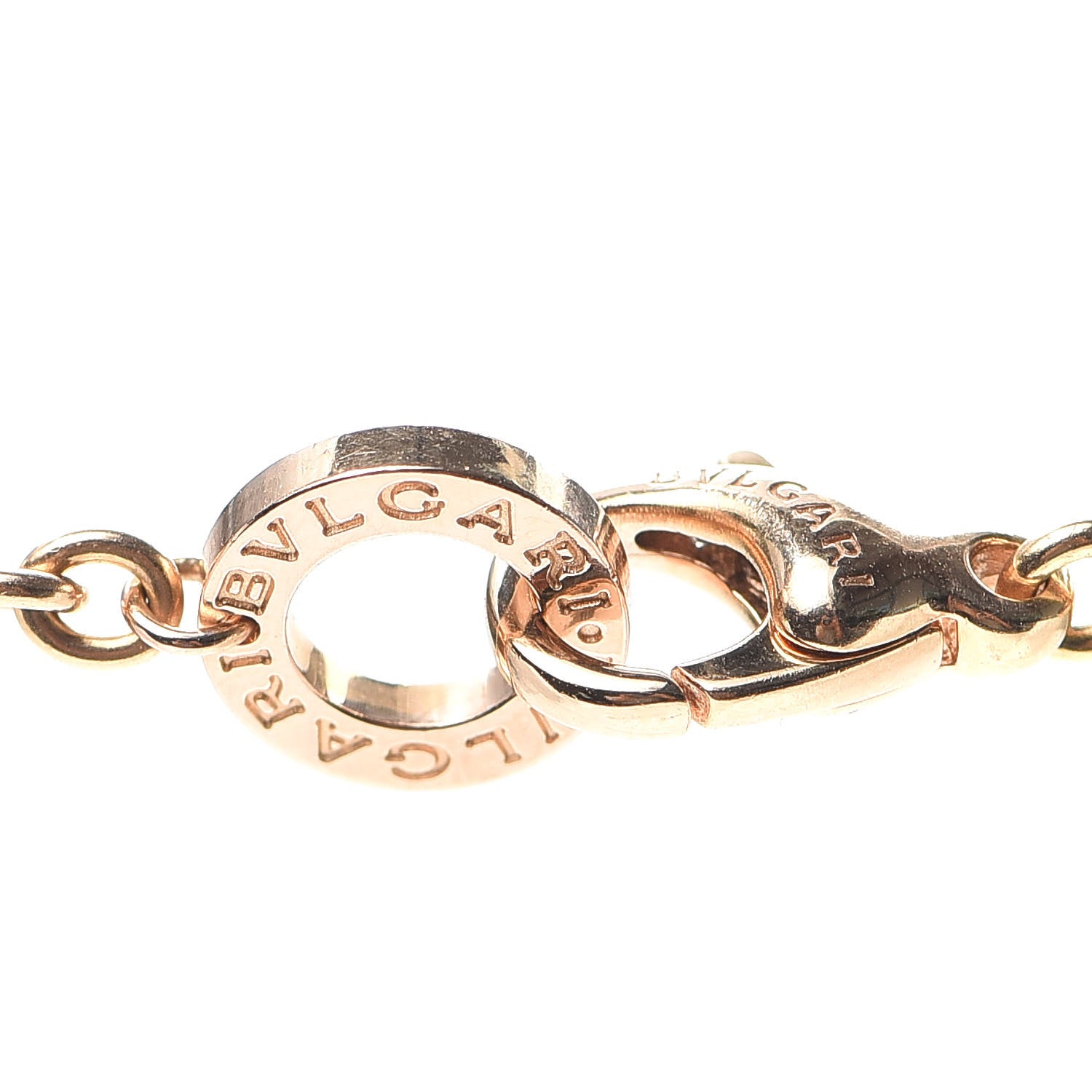 Bulgari 18K Rose Gold Diamond Large BVLGARI BVLGARI Pave Pendant Necklace 4 of 4
