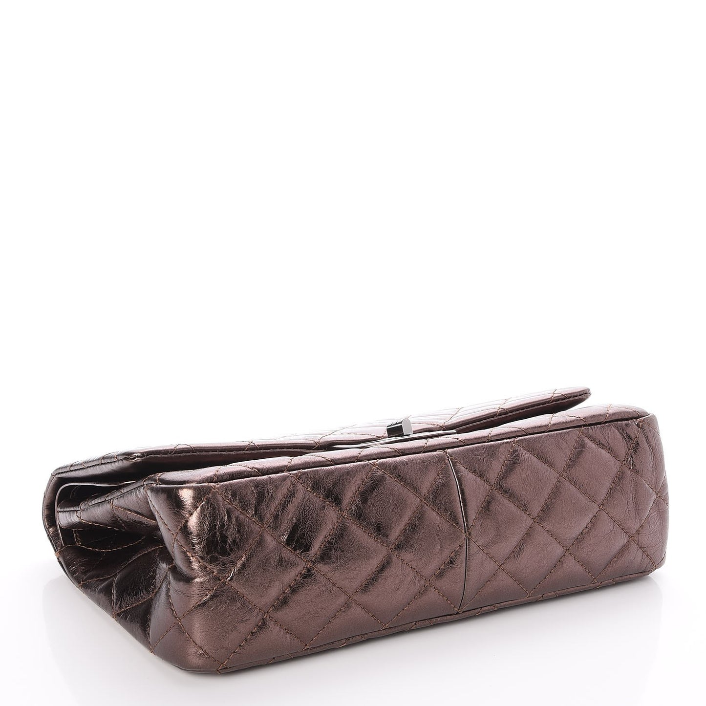 Metallic Aged Calfskin Quilted 2.55 Reissue 227 Flap Bronze