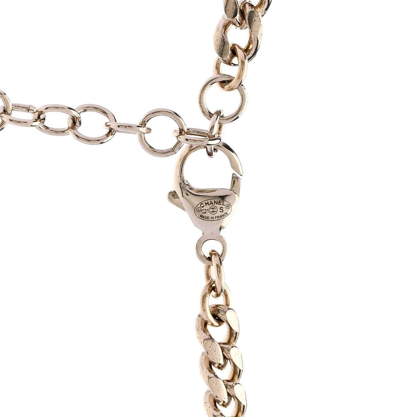 Crystal Pearl CC Star Necklace Gold Orange