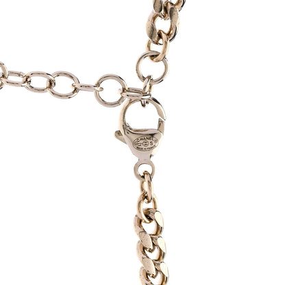Chanel Crystal Pearl CC Star Necklace Gold Orange 5 of 6