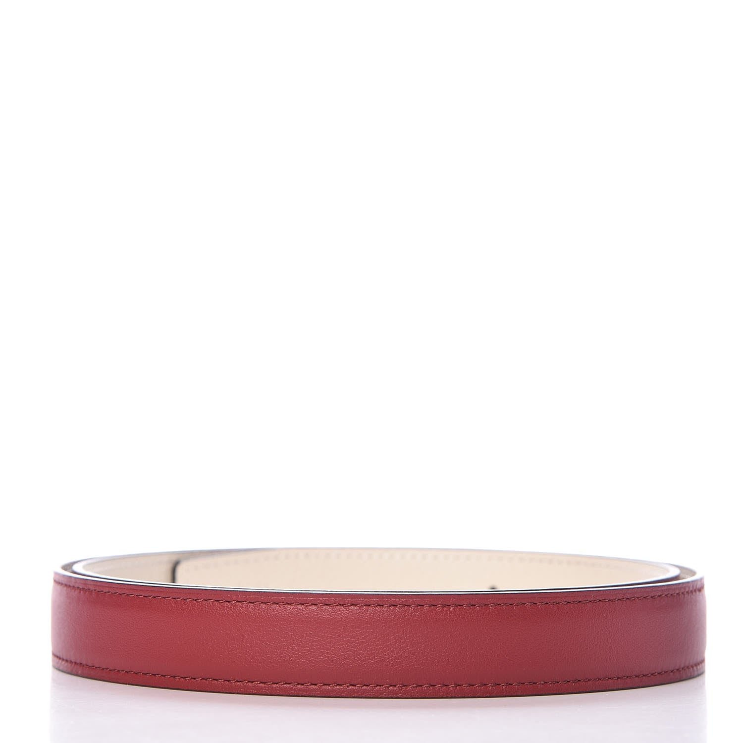 Hermes Swift Epsom 24mm Belt Strap 90 Rouge Grenat Craie 2 of 6