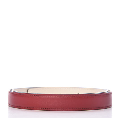Hermes Swift Epsom 24mm Belt Strap 90 Rouge Grenat Craie 2 of 6