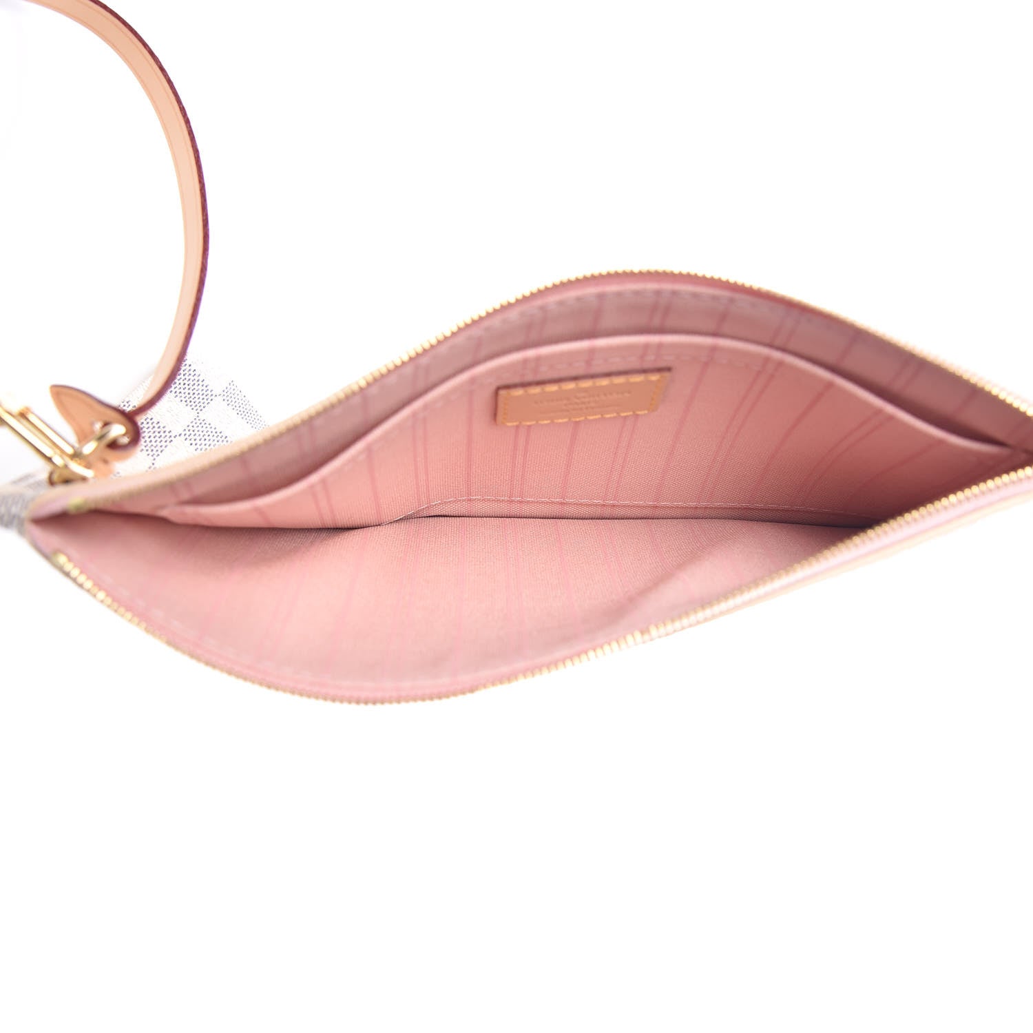 Louis Vuitton Damier Azur Neverfull MM GM Pochette Rose Ballerine 5 of 7