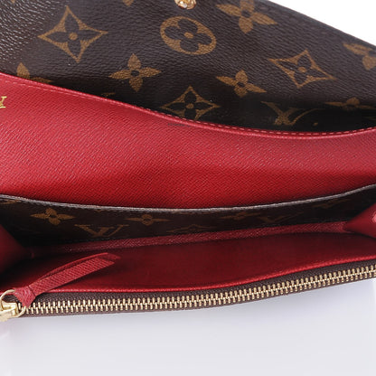 Louis Vuitton Monogram Emilie Wallet Red 5 of 8