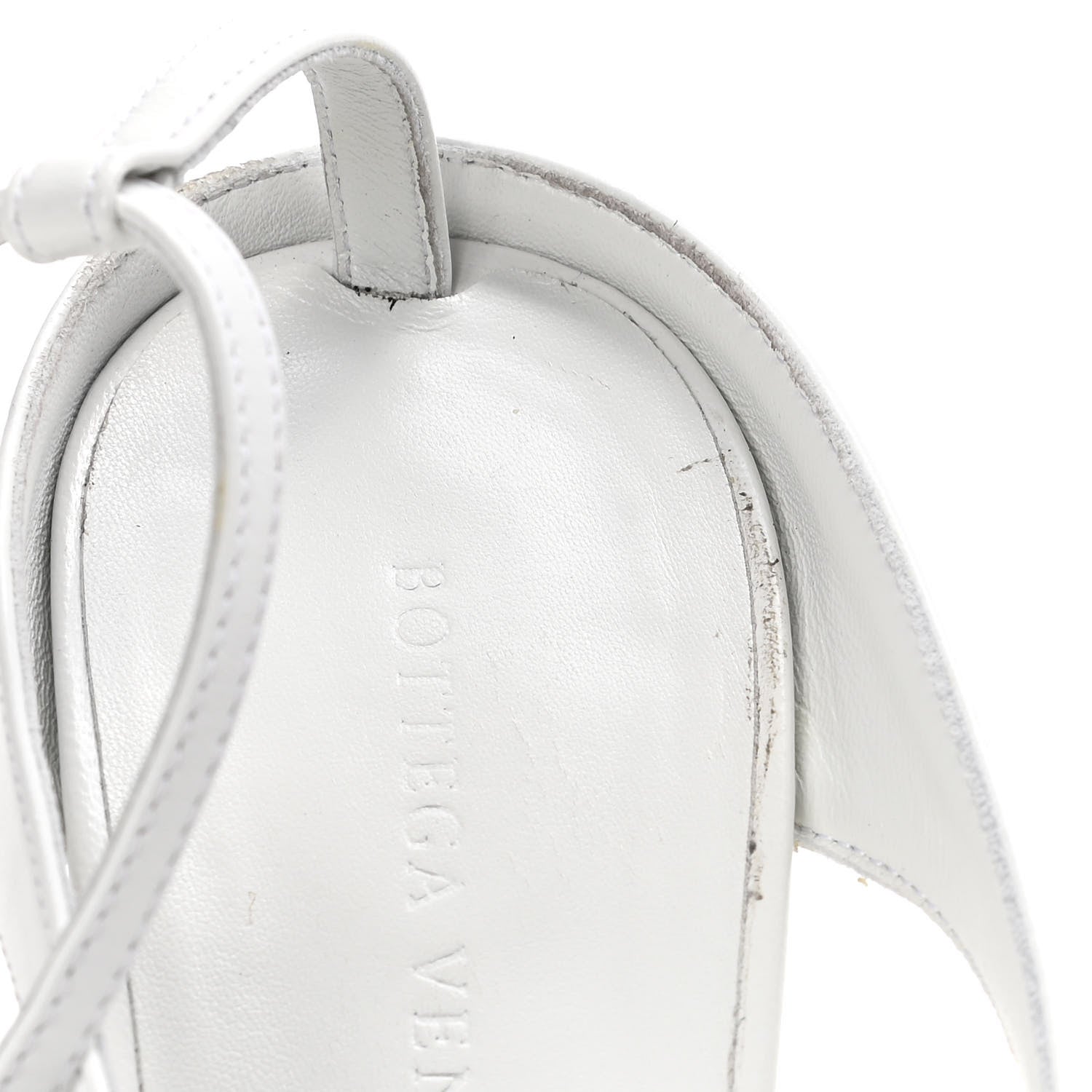 Bottega Veneta Lambskin Stretch Multi Strap 90mm Sandals 39.5 Optic White 14 of 14