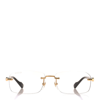 Gucci Metal Rectangular Frame Sunglasses GG1221S Gold Black 2 of 9