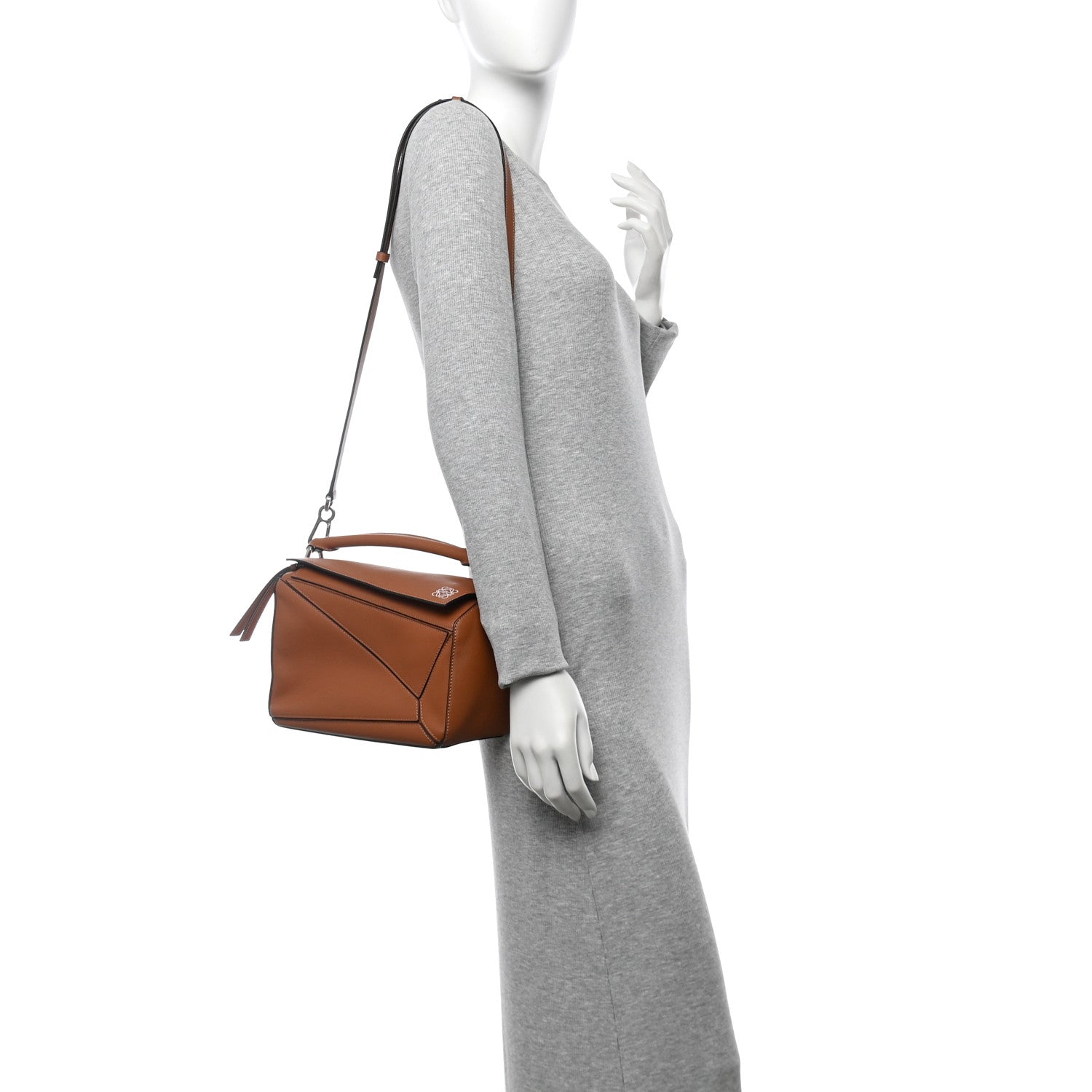 Loewe Calfskin Small Puzzle Bag Tan 2 of 12