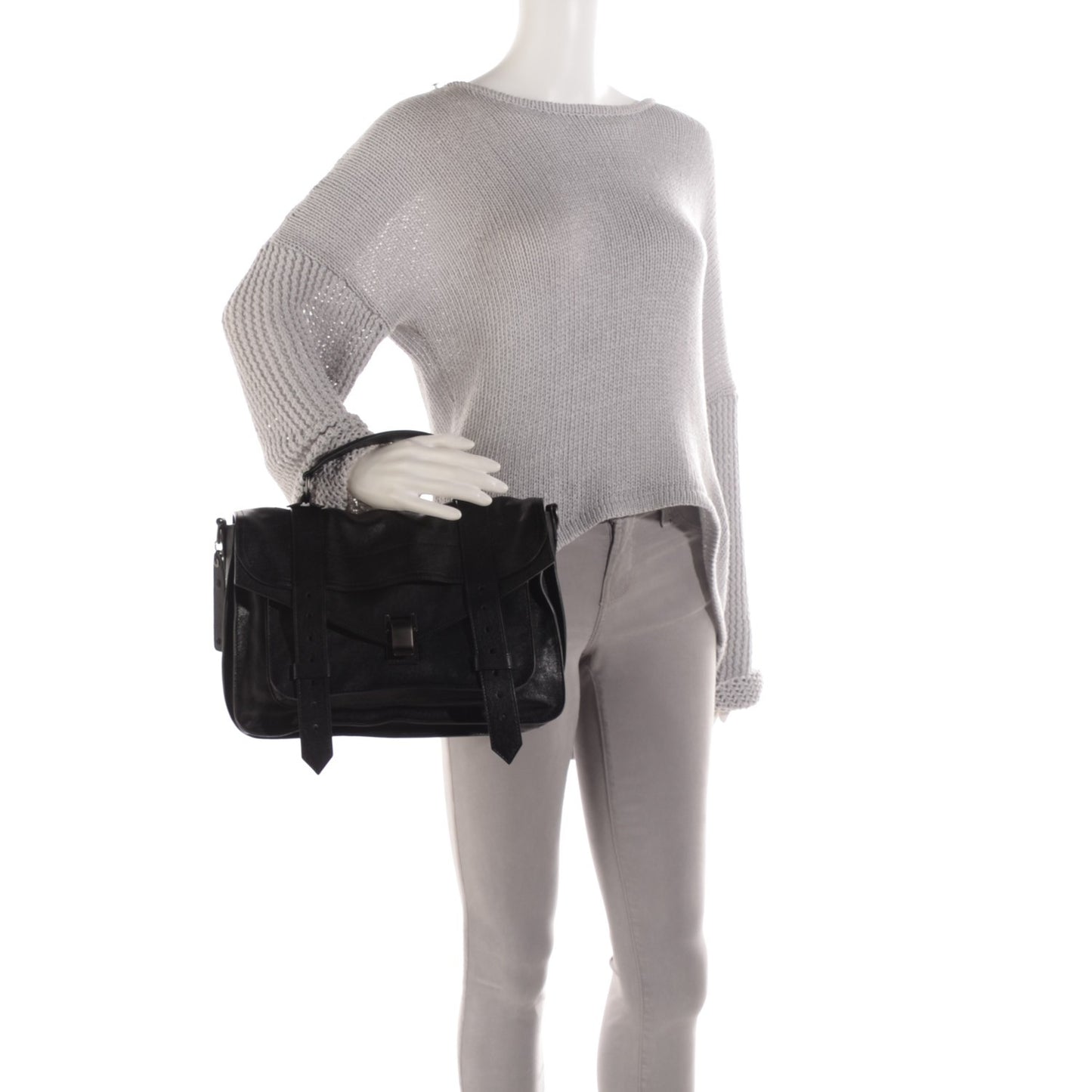 Lambskin Medium PS1 Satchel Black