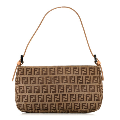 Fendi Zucchino Pochette Dark Brown 1 of 10