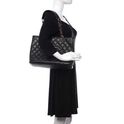Chanel Caviar Quilted Grand Shopping Tote GST Black 2 of 10