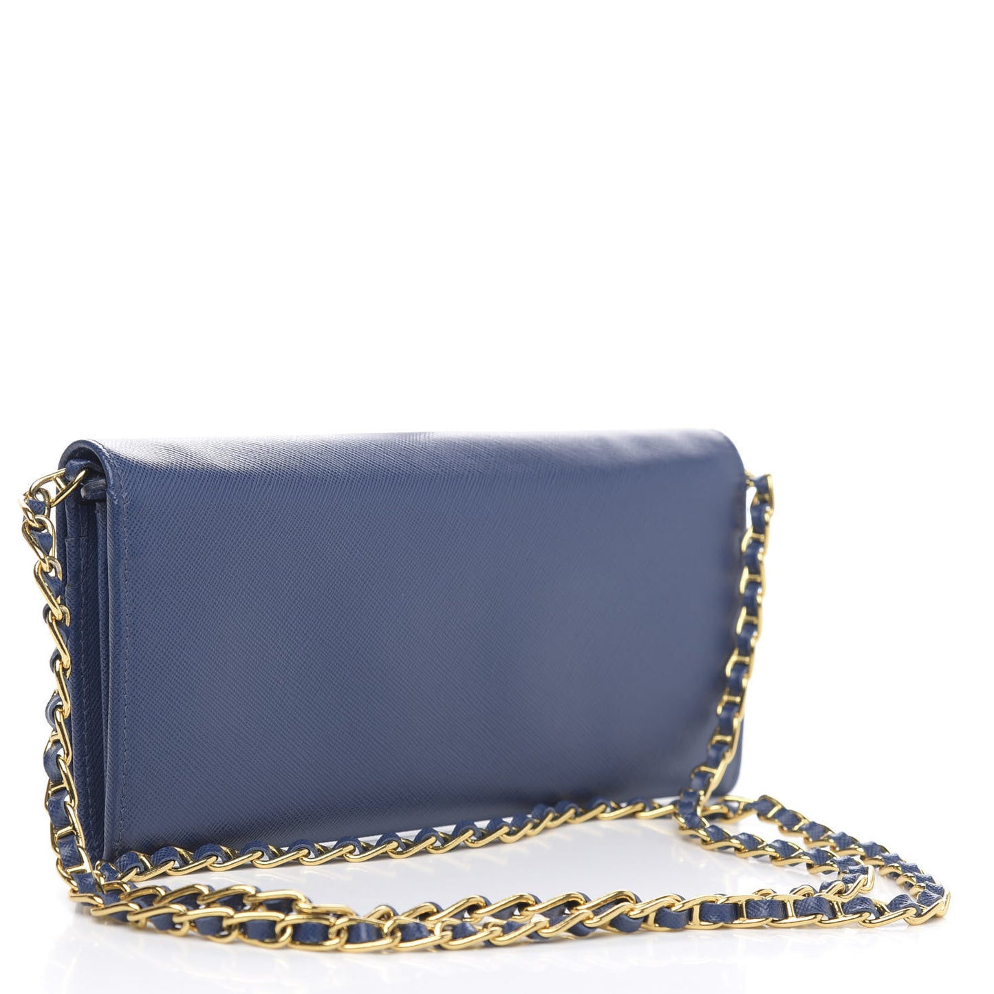 Saffiano Metal Oro Chain Wallet Bleuette