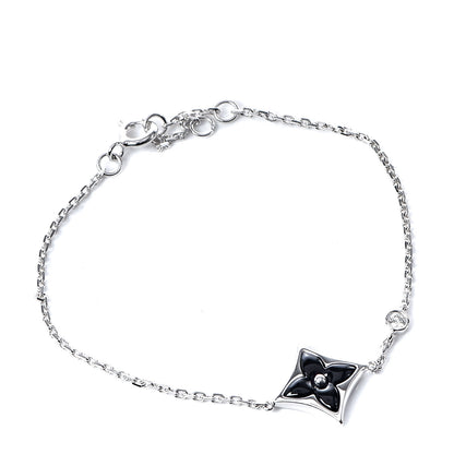 Louis Vuitton 18K White Gold Black Onyx Diamond Color Blossom BB Bracelet 1 of 5
