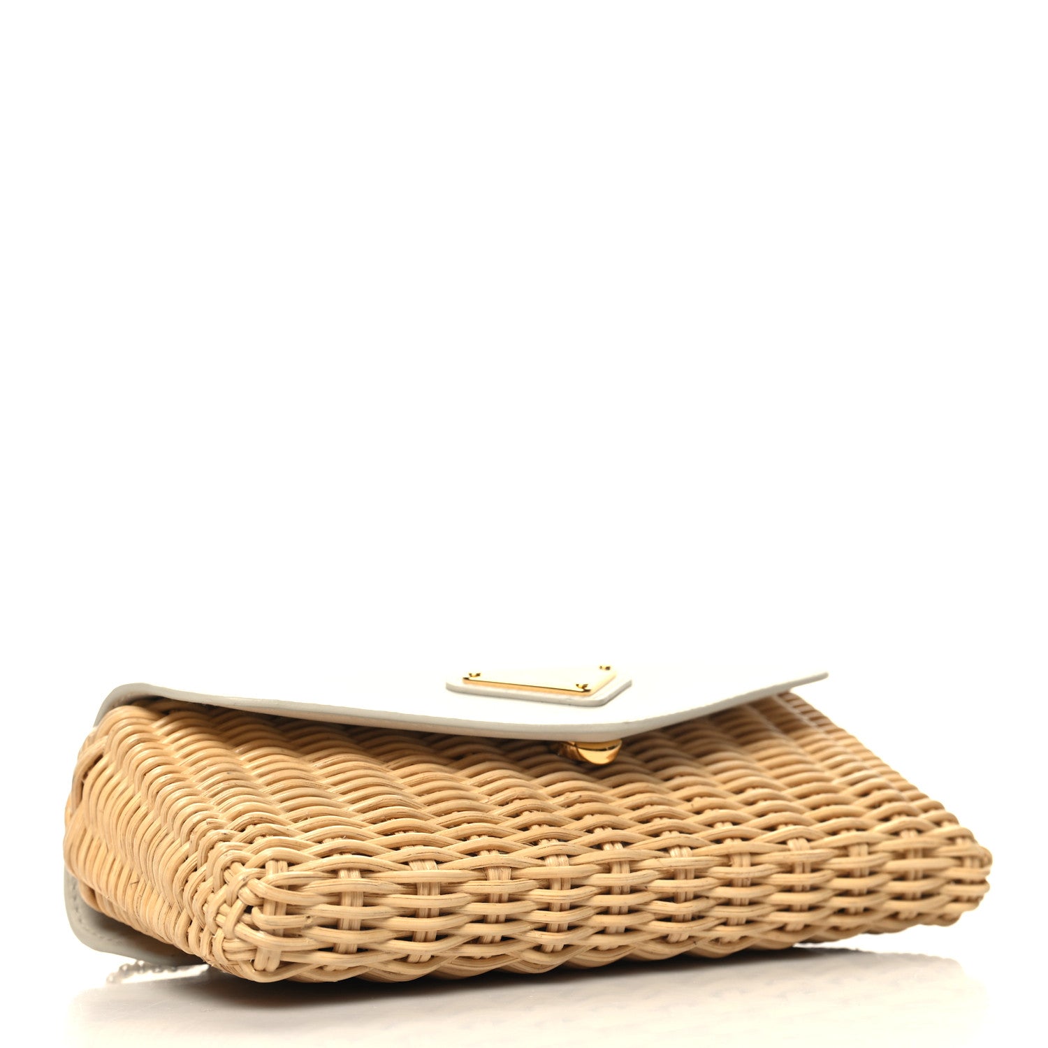 Prada Midollino City Calfskin Mini Bag Naturale White 4 of 11