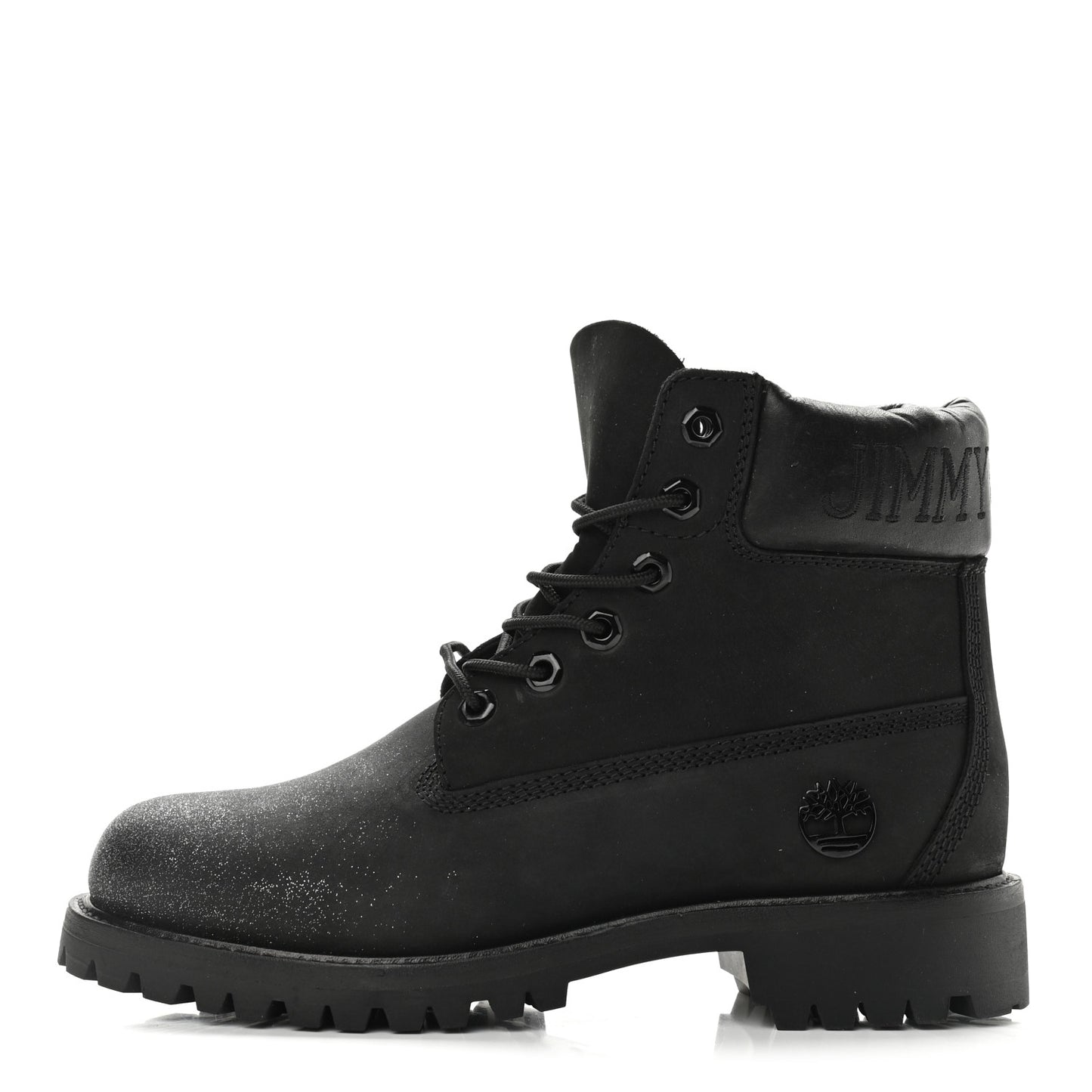 X TIMBERLAND Nubuck Glitter Womens Ankle Boots 38 Black Gunmetal