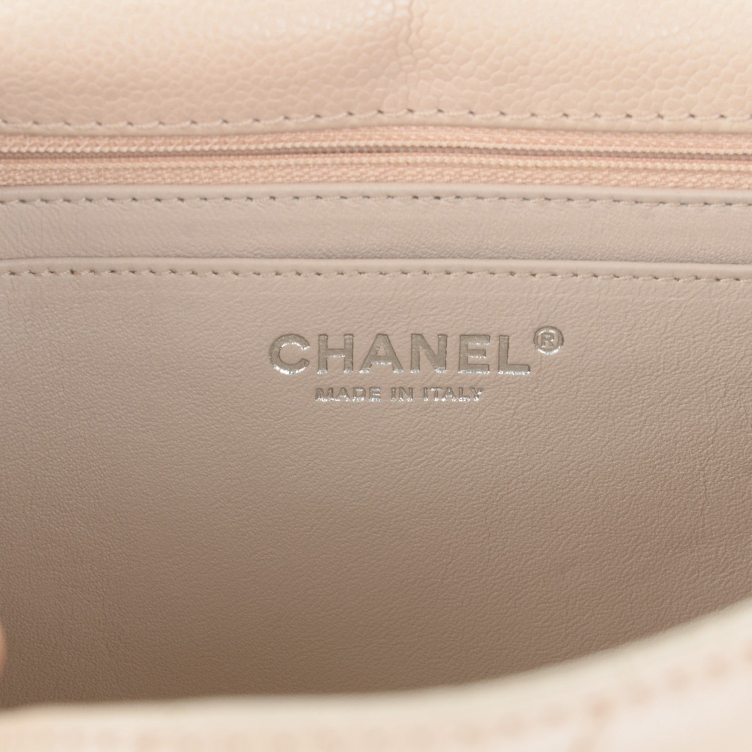 Chanel Washed Caviar Quilted Jumbo Single Flap Beige Clair 5 of 8